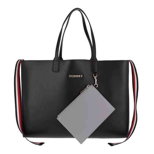 Tommy Hilfiger Iconic Tommy Tote Solid Black Sporta