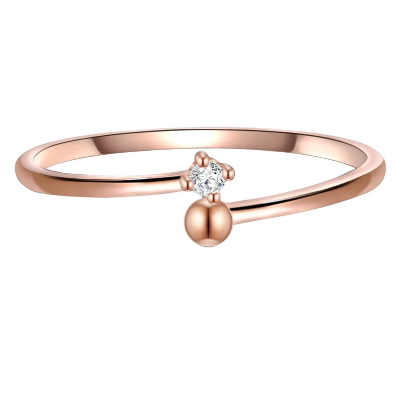 Glanzstücke München Ring Sterling Silber Ring Topas rosegold
