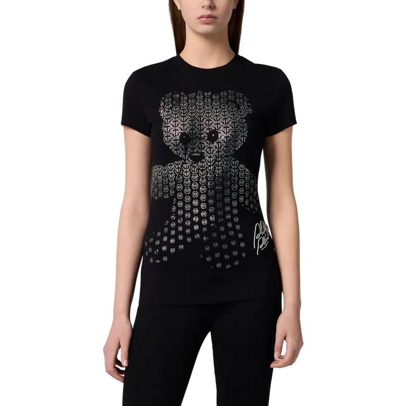 Philipp Plein T-Shirt T-Shirt Sexy Pure Fit Teddy Teddy Bear schwarz(Image 3)