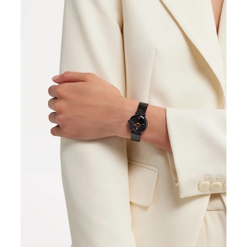 Furla Quarzuhr Quarz-Analoguhr Furla Piuma schwarz(Image 4)