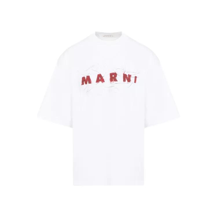 Marni - White Cotton T-Shirt - Größe 52 - white