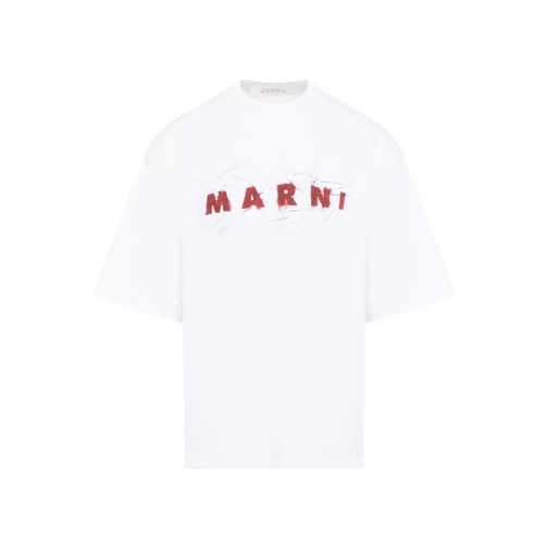 Marni White Cotton T-Shirt White 