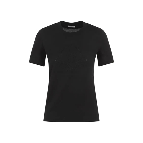 Moncler Black Cotton T-Shirt Black T-Shirts