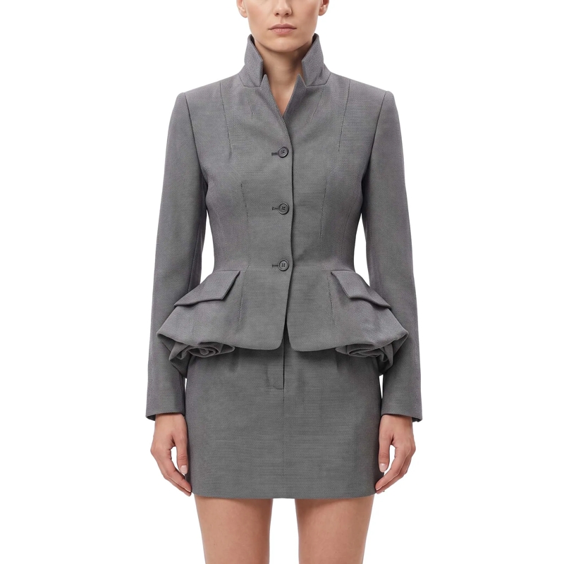 Magda Butrym Blazer Blazer aus Schurwolle grau(Image 2)