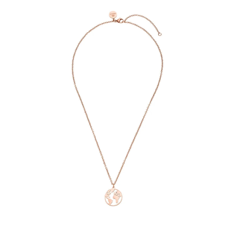 Purelei Mittellange Halskette Kette World Map rose