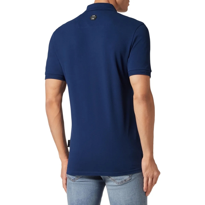 Philipp Plein Top Poloshirt Skull&Bones dunkel-blau(Image 4)