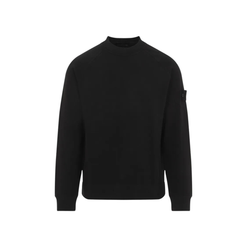 Stone Island Ghost Cotton Sweatshirt Black Sweatshirts