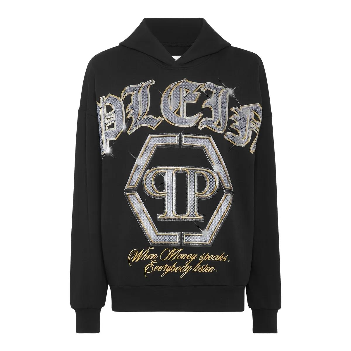 Thumbnail - Philipp Plein - Hoodie Mit Schmucksteinen - Größe 4XL - schwarz