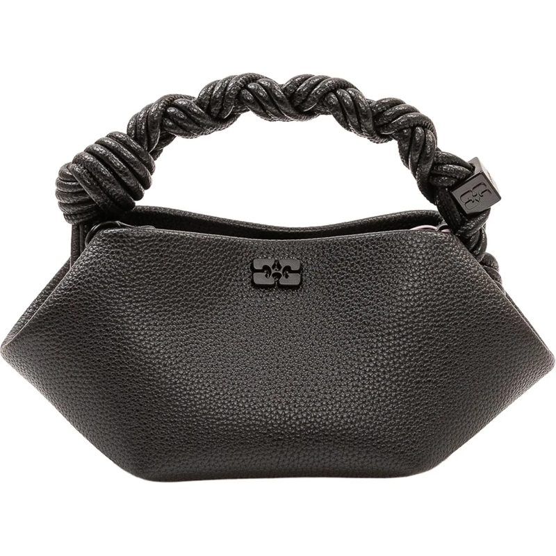 GANNI Schultertasche Bou Mini Bag con Manico Intrecciato schwarz