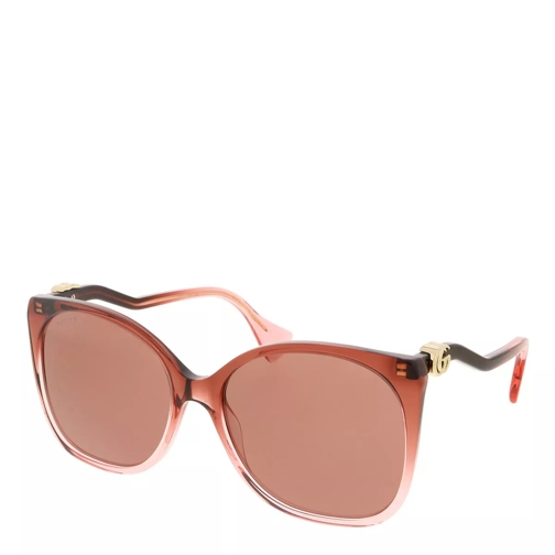 Gucci GG1010S-004 60 Sunglass Woman Acetate Burgundy-Burgundy-Red Sonnenbrille