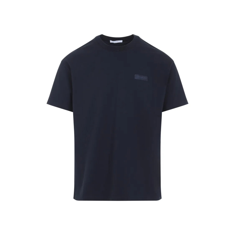 Givenchy T-Shirt Black Crew Neck T-Shirt With Patch Detail Blue(Image 2)
