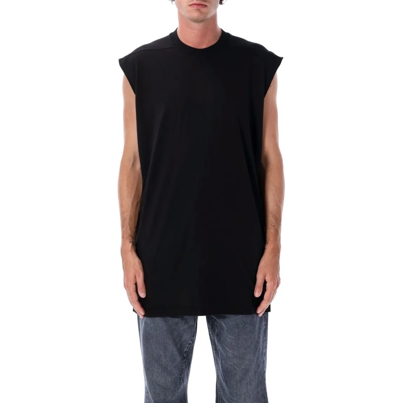 Drkshdw T-Shirt Sleeveless Cotton Top With Long Silhouette And Dro Black