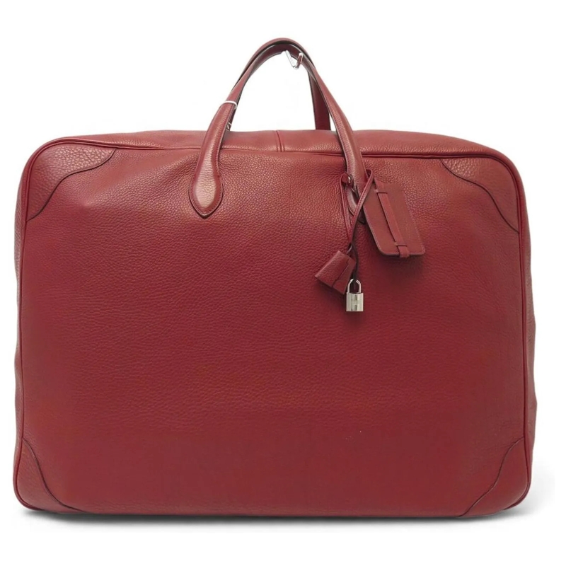 Hermès Weekender NEU VINTAGE HERMES VICTORIA 60 TOGO LEDER ROT HAND rot