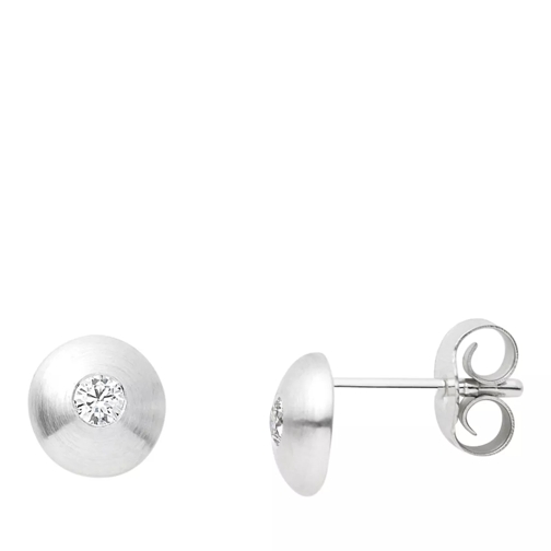 DIAMADA Earrings with Diamonds 14KT White Gold Orecchini a bottone