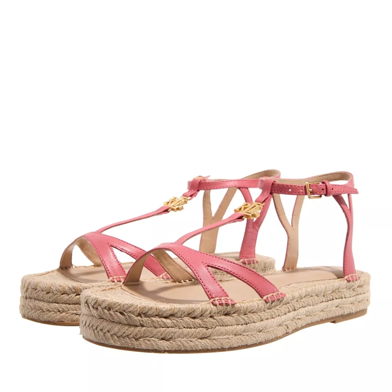 Lauren Ralph Lauren Riemchensandalen Payton Espadrilles Flat Adirondack Berry