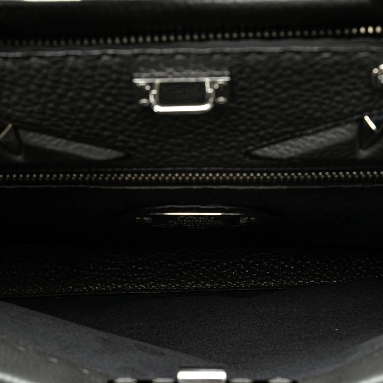 Thumbnail - Fendi Crossbody Bags - 2000-2010 Large Leather Selleria Peekaboo Iconic F - Gr. unisize - in Grau - für Damen