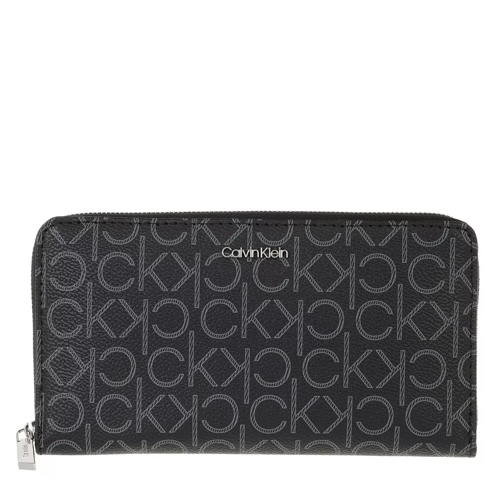 Calvin Klein CK Must Z/A Wallet XL Mono Black Mono Continental Wallet-plånbok