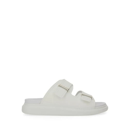Alexander McQueen Loafer Hybrid Double Buckle Sandal White
