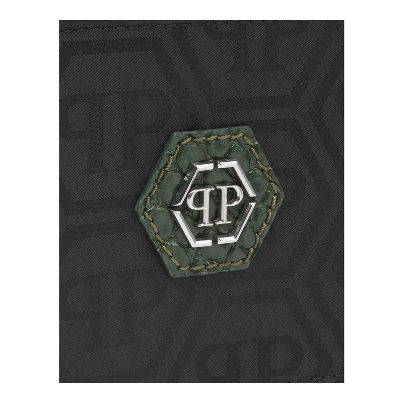 Philipp Plein Geldbörse Französische Brieftasche Monogram schwarz(Image 3)