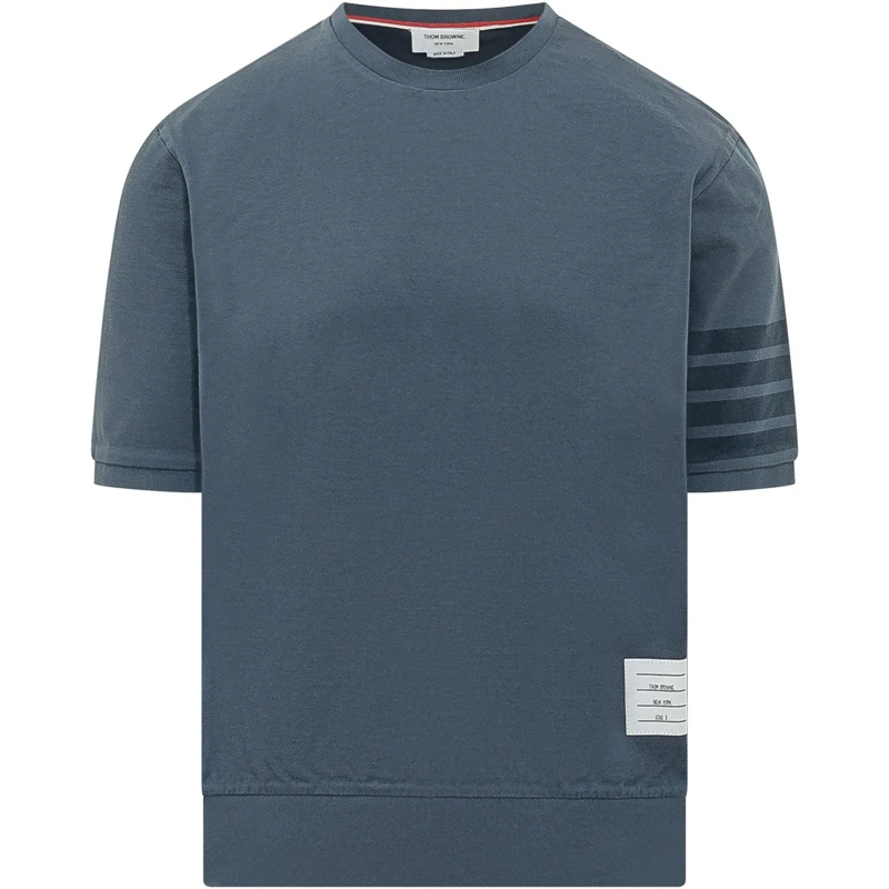 Thom Browne T-shirt T-Shirt Garment Dyed blau
