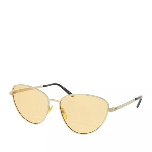 Gucci GG0803S-004 58 Sunglass WOMAN METAL Gold Sonnenbrille