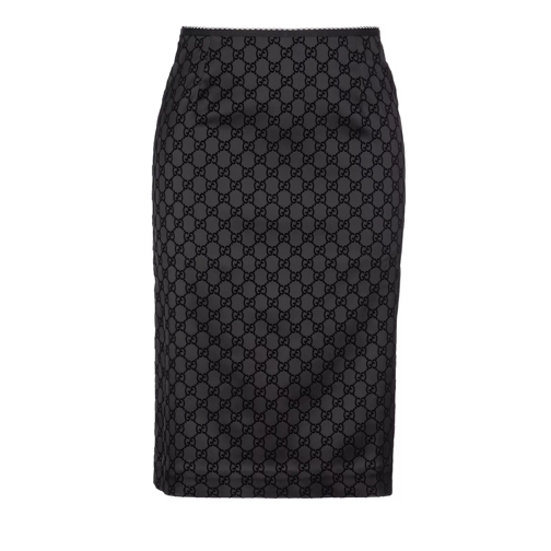 Gucci Skirt Stretch schwarz Midi-kjolar