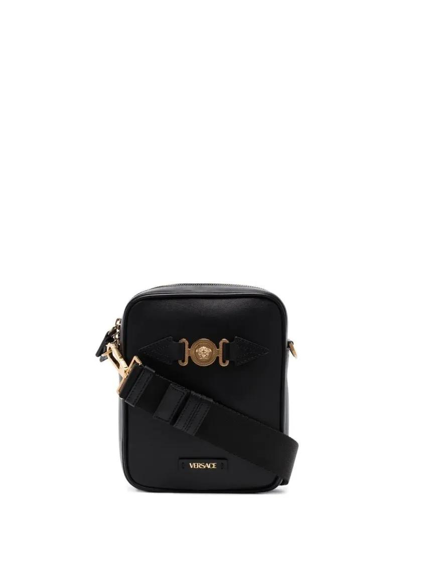 Versace Shopper - Medusa Biggie Leather Messenger Bag - Gr. unisize - in Schwarz - für Damen