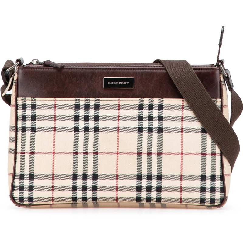 Burberry Sac à bandoulière House Check Canvas Crossbody braun