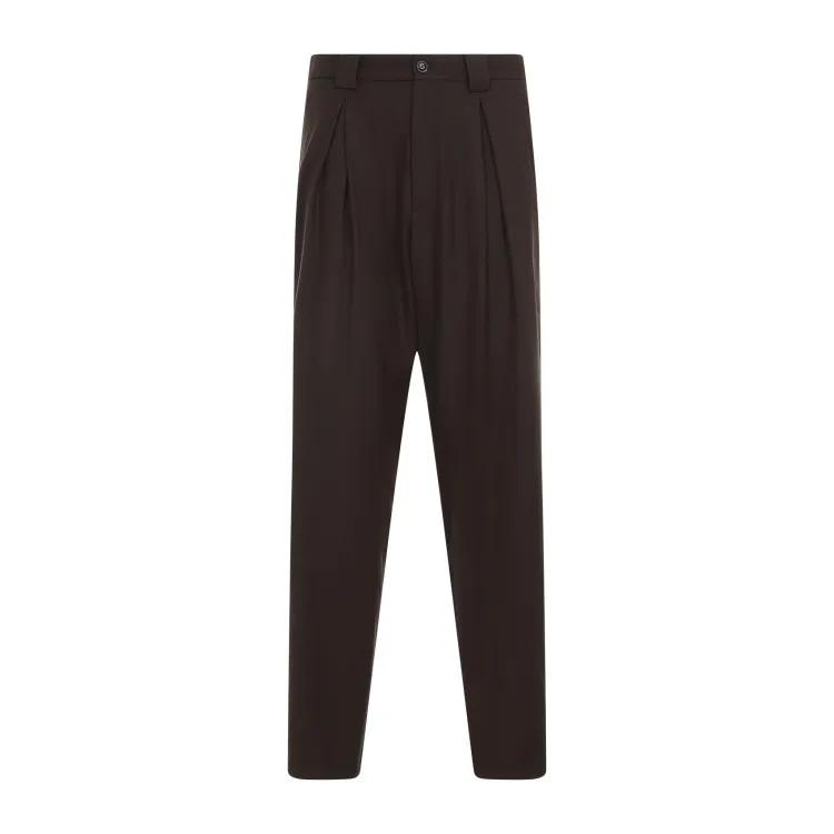 Giorgio Armani - Brown Virgin Wool Trousers - Größe 48 - braun