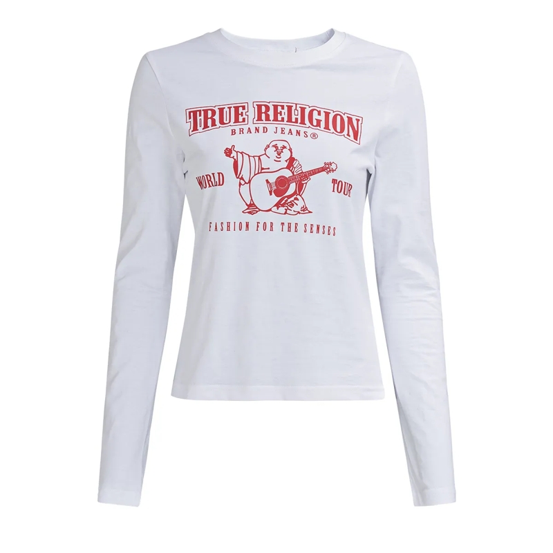 True Religion Bluse Longsleeve weiss