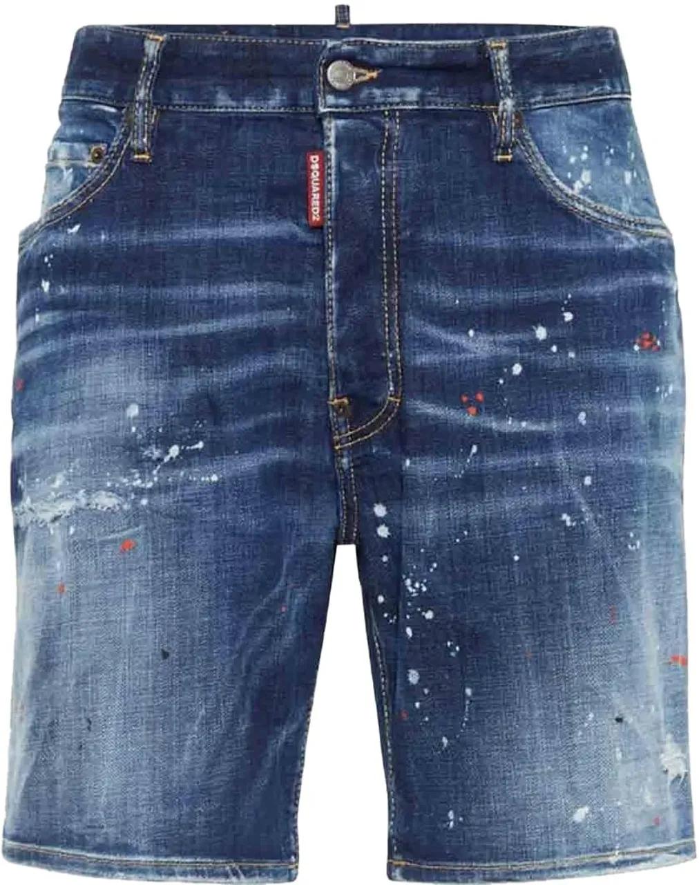 Thumbnail - Dsquared2 - Denim Splashed Bermuda Shorts - Größe 54 - bunt