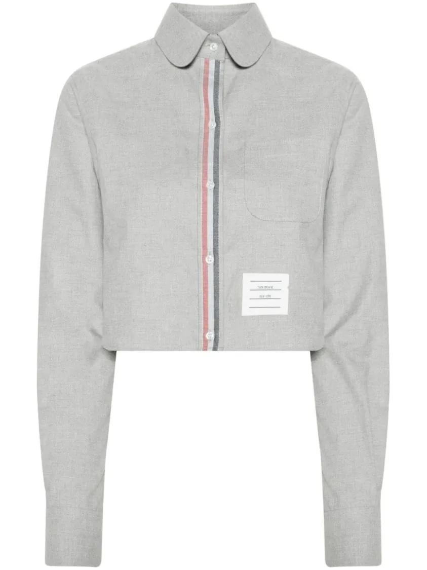 Thom Browne - Cropped Shirt - Größe 42 - grau