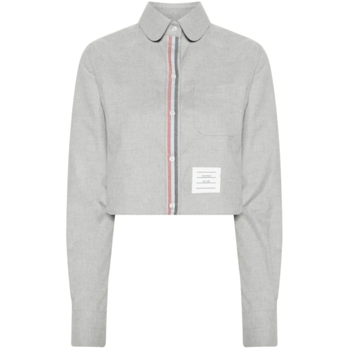 Thom Browne Chemises Cropped Shirt Grey