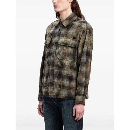 Palm Angels Chemises Shirt With Checked Print Grey (Image 2)