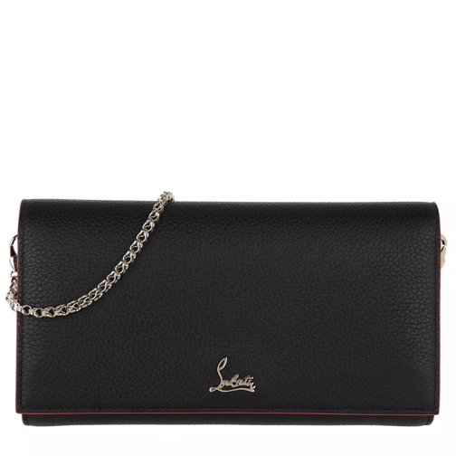 Christian Louboutin Buduoir Wallet On Chain Calf Leather Black/Gold Wallet On A Chain