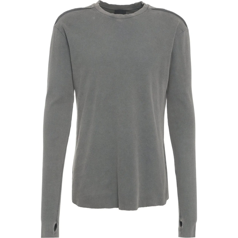 Thom Krom  Knit sweater with thumbholes grau