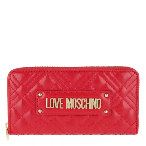 Love Moschino Portafogli Quilted Nappa Wallet Rosso Kontinentalgeldbörse
