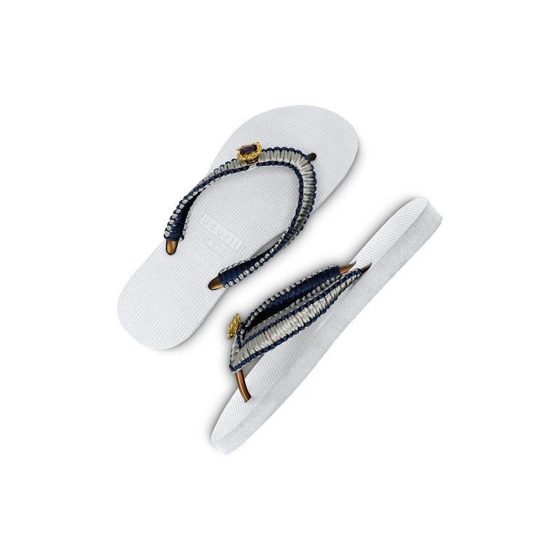 UZURII Flip Flops Zehentrenner Silver Macrame Switch weiss(Image 3)