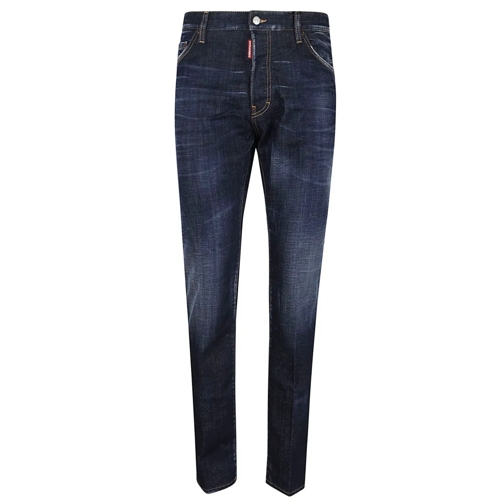 Dsquared2 Jeans Five Pocket Stretch Denim Trousers With Localized  Blue