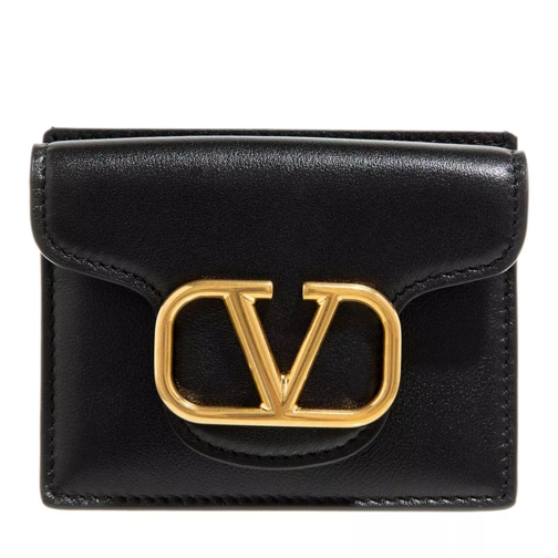 Valentino Garavani Card Case Women Leather Nero Kartenhalter