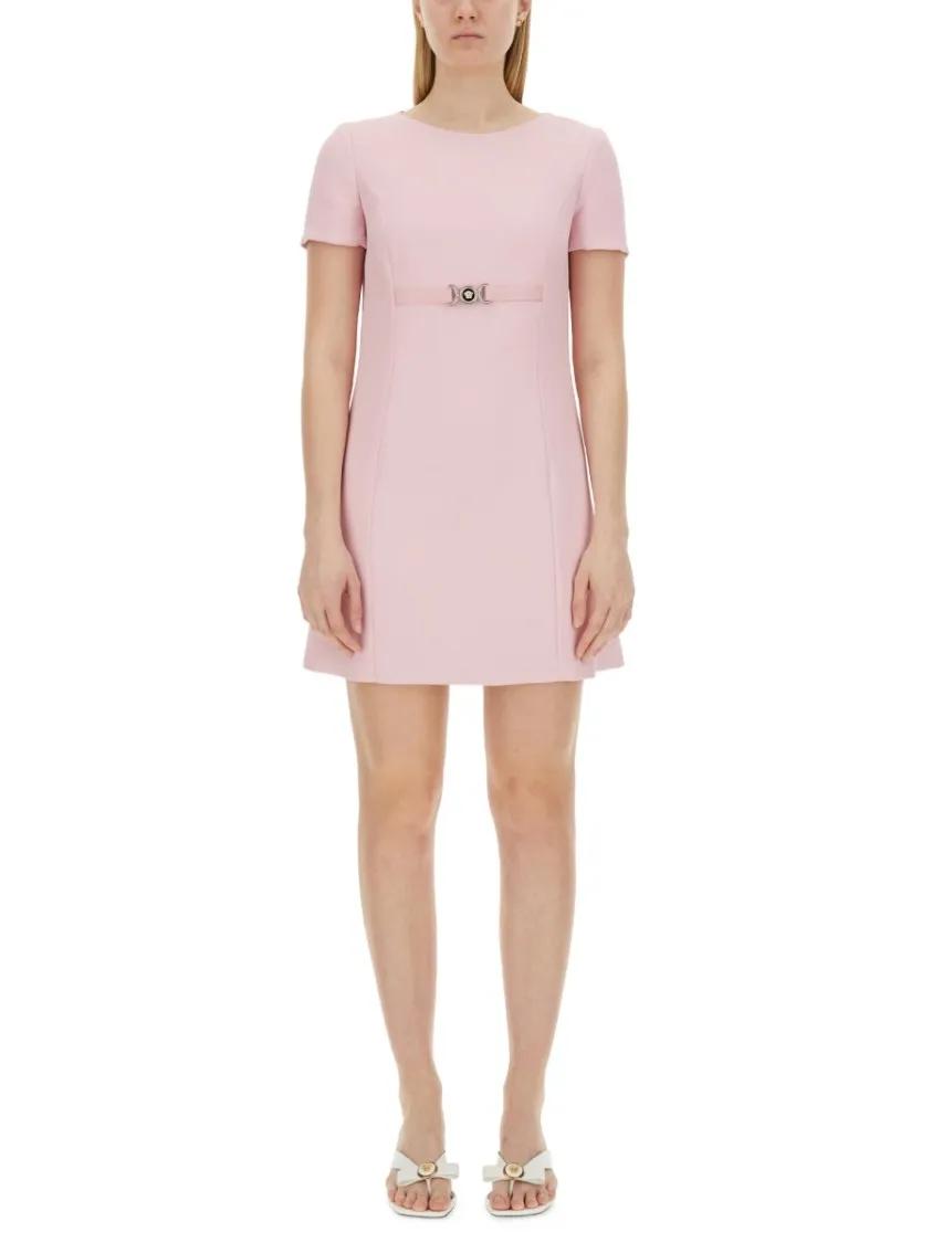 Thumbnail - Versace - Medusa '95 Short-Sleeved Mini Dress - Größe 40 - pink