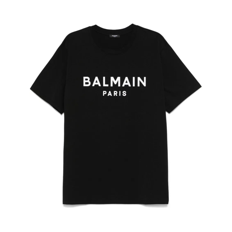 Balmain T-Shirt Relaxed Fit Black Crew Neck T-Shirt Black