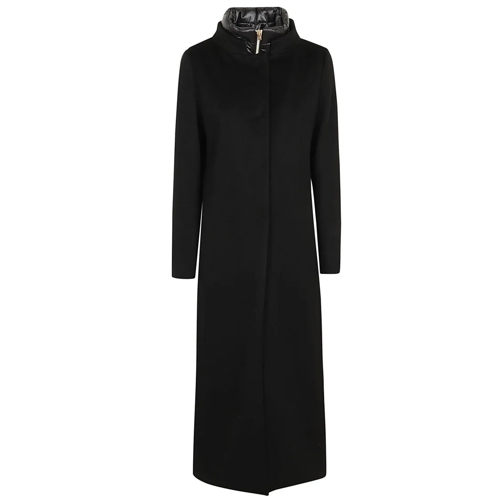 Herno Übergangsmäntel Long Coat With Padded Bib Black