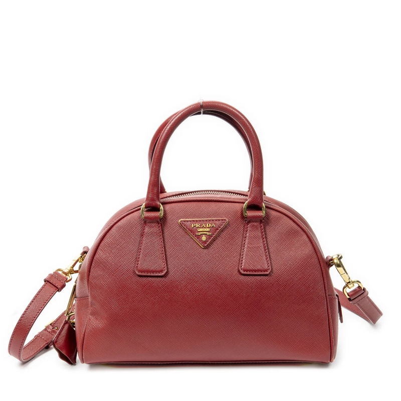 Prada Crossbody Bag Small Dome Top Handle rot