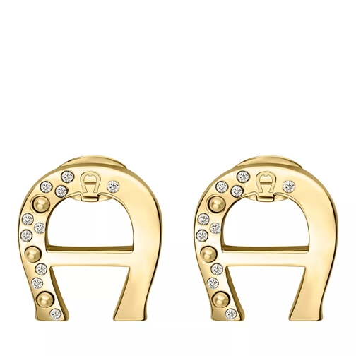 AIGNER Earring A Logo With Pearls & Crystals gold Stud