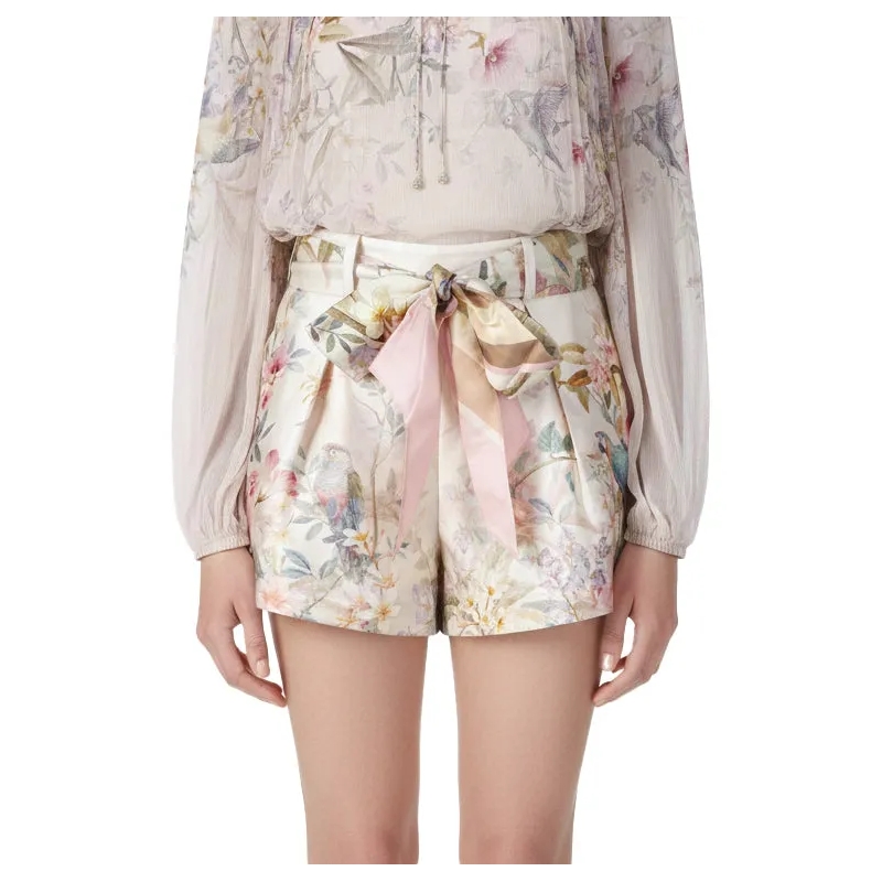 Zimmermann Shorts Rebellion Tuck Shorts Neutrals(Image 2)