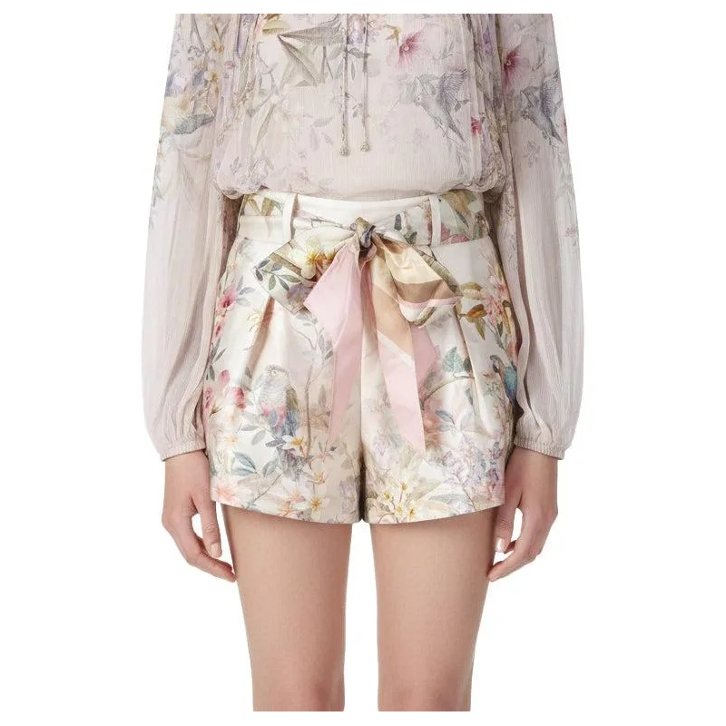 Zimmermann Shorts Rebellion Tuck Shorts Neutrals(Image 2)