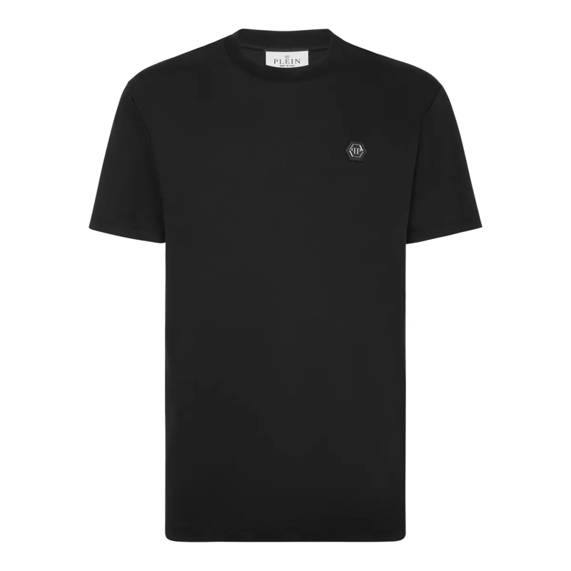 Philipp Plein T-Shirt Round Neck T-Shirt Hexagon schwarz