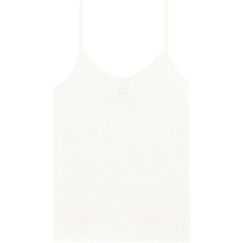 Courrèges Blouse Ribbed White Courrèges Tank Top White