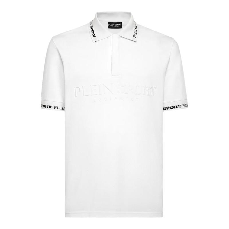 Plein Sport Top Poloshirt Statement weiss